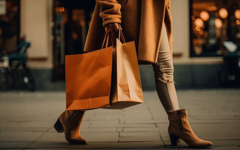 a person walking with a bag